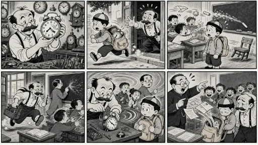 Six-panel comic